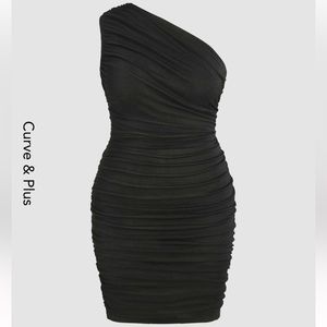 CIDER Jersey One Shoulder Midi Dress